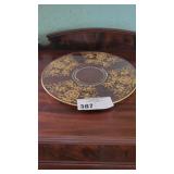 ARTE ITAILICA VETRO CLASS CHARGER 24KARAT GOLD LEA