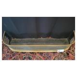 VICTORIAN BRASS FIREPLACE FENDER
