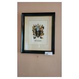 FRAMED FAMILY CREST "CLAUSSEN"