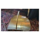 VINTAGE BRASS FIREWOOD HOLDER W CLAW FEET