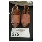 VINTAGE CARVED WOOD POINTED CHILDREN SHOES