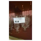 11 IMPERIAL GLASS FOOTED TUMBLERS