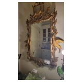 VINTAGE CHINESE CHIPPENDALE MIRROR GILDED PAGODA