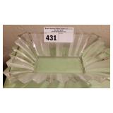 HEAVY CRYSTAL GLASS BOWL /VERTICAL RIB DESIGN