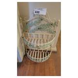 TWO TIERED METAL WALL SHELF (SHABBY CHIC)