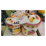 2 PEAR SHAPED JARS