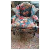 QUEEN ANNE STYLE WINGBACK ARMCHAIR