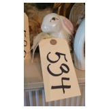 PORCELAIN BUNNY, CROSS, ANGEL FIGURINE