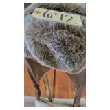 FUR HAT WITH ATTACHED SCARF