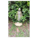 AS-IS CONCRETE STATUE WITH FRONT CRACK