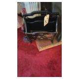HANDPT MAGAZINE RACK, CANDLESTICK