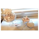 SHELLS & COMPOTE DISH W SEASHELLS