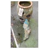 STRAWBERRY POT, GNOME STATUE
