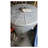 TIN TRASH CAN