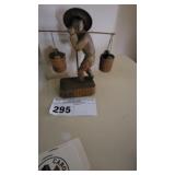 ORIENTAL HAND CARVED WOOD  MINIATURE FIGURINE