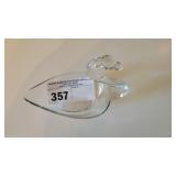 GLASS SWAN SHAPE BOWL