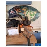 ASSORTED BIKE PARTS, & TENNIS RACK
