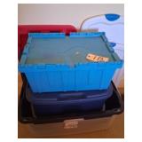 STORAGE TOTES W LIDS (2)