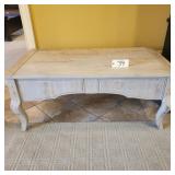 CONSOLE TABLE- DISTRESSED WHITE WASH