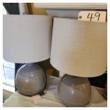(2) GREY LAMPS