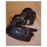MENS HATS, 3 TOTE BAGS
