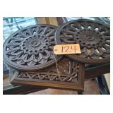 3 BLACK TRIVETS/PLAQUES