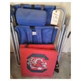 FOLDABLE CAMPING CHAIRS W 2 STADIUM PADS