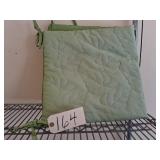 2 PATIO CHAIR PILLOWS---GREEN