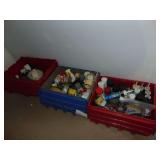 Four Tote of Misc. Paint, Tape, Caulking, Etc.