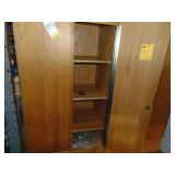 Wooden Two Door Cabinet/Shelves