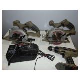 Porter Cable Kit Drill, Two Saw, Charger Battery 19 Volt