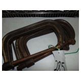 Three 8" C-Clamps