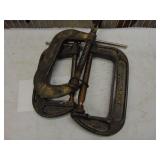Three 4" & 5" C-Clamps