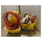 Mop Bucket w/Contents of Air Hose, Fire Ext.