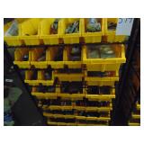 Metro Shelf w/Bins Contents of Pullies, Turn Buckets, Hanger & Etc.
