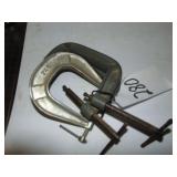 Three 4" C-Clamps