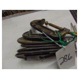 Six 4" C-Clamps