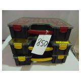 Three Storage Trays of Bolts and Washers