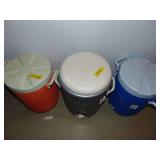Three 5 Gallon Water Coolers
