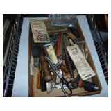 Tray of Tools, Welding Hammer, Scissors, Etc.