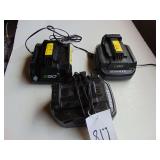 Three EGO Chargers
