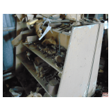 Wooden Shelf Plus Contents of Bolts, Bearings, Etc.
