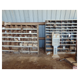 Misc. Parts on 2 Wooden Shelves