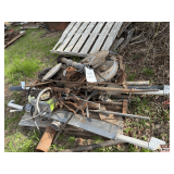 4 Pallets of Misc. Metal, Two Trans., Tool Box, Etc.