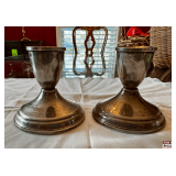 Pair of Duchin Creation Sterling Silver Weighted Candlesticks