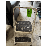 Metal Folding Step Stool with Two Steps and Black Treads
