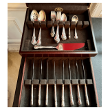 Towle Sterling Silver Flatware with Stainless Steel Blades in Storage Box