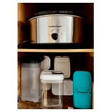 Hamilton Beach Slow Cooker and Assorted Storage Containers