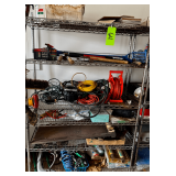 Large Grouping Includes Shelf and Contents with Tools, Cables, and Accessories