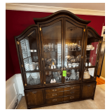 Hickory Manufacturing Co. China Cabinet, Glass Front, 3-Drawer Design